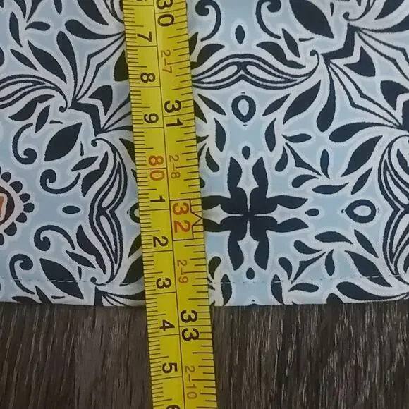 LOFT Ann Taylor Blue/Orange Long Sleeve Crewneck Shift Dress XS Boho Classic - Picture 8 of 10